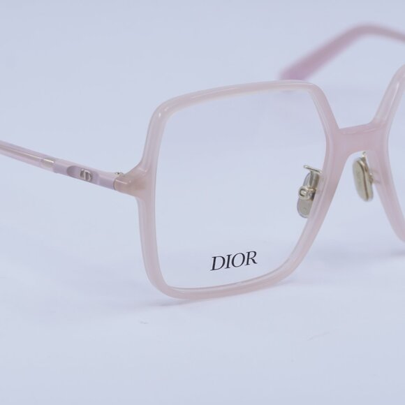 Dior MINI CD O S7F 4000 Eyeglasses Shiny Pink 55mm Square Frame - Picture 4 of 10